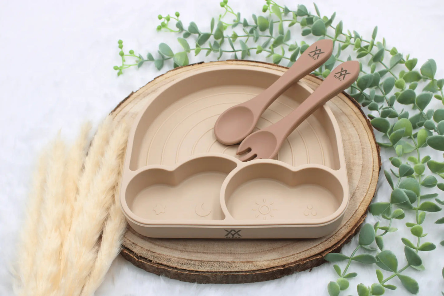 Kinder-Silikon-Besteck-in-Farbe-Khaki