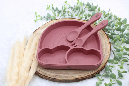 Kinder-Silikon-Besteck-in-Farbe-Rot