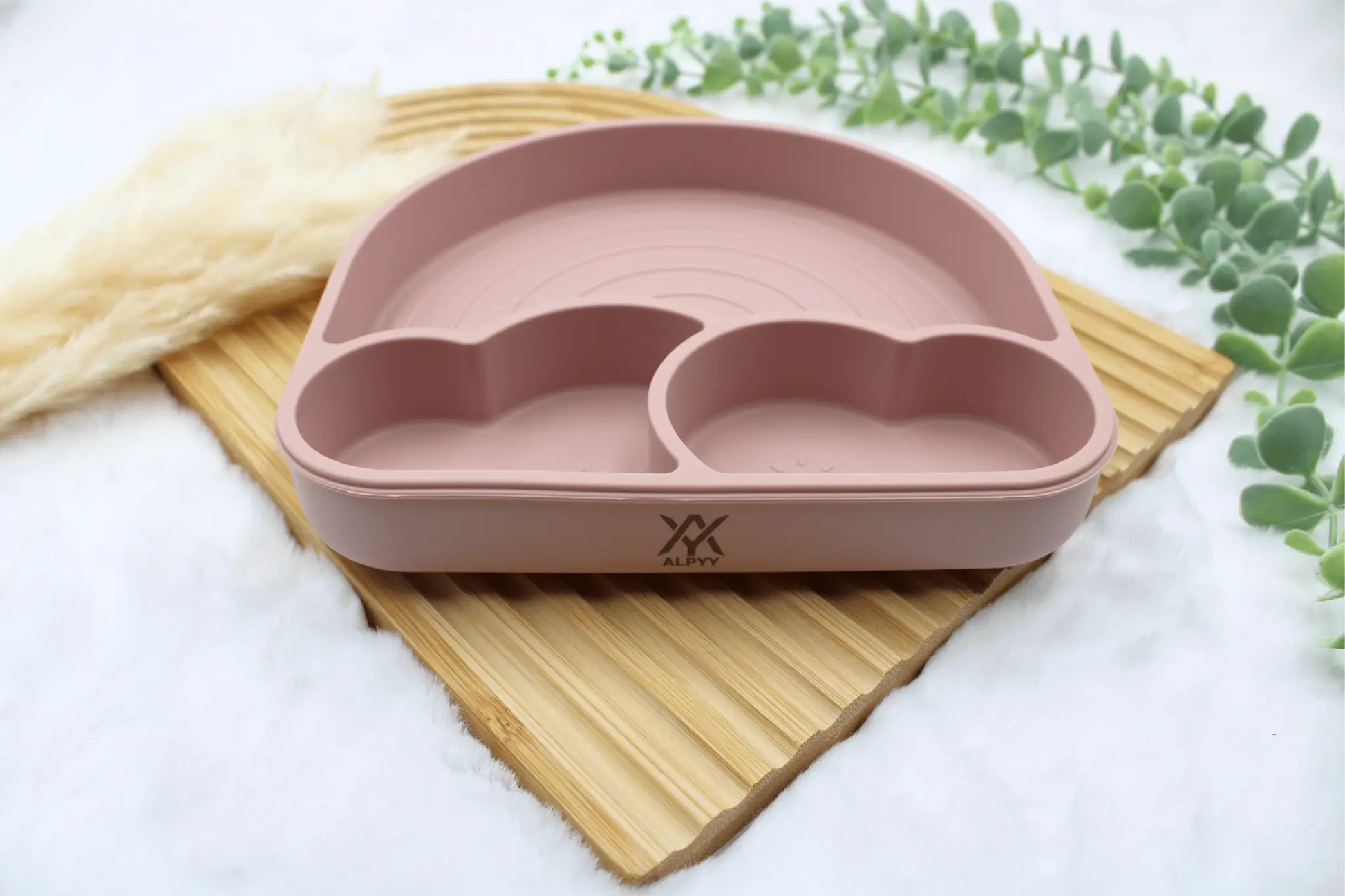 Baby-teller-regenbogen-desing-rosa