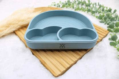 Baby-teller-regenbogen-design-blau