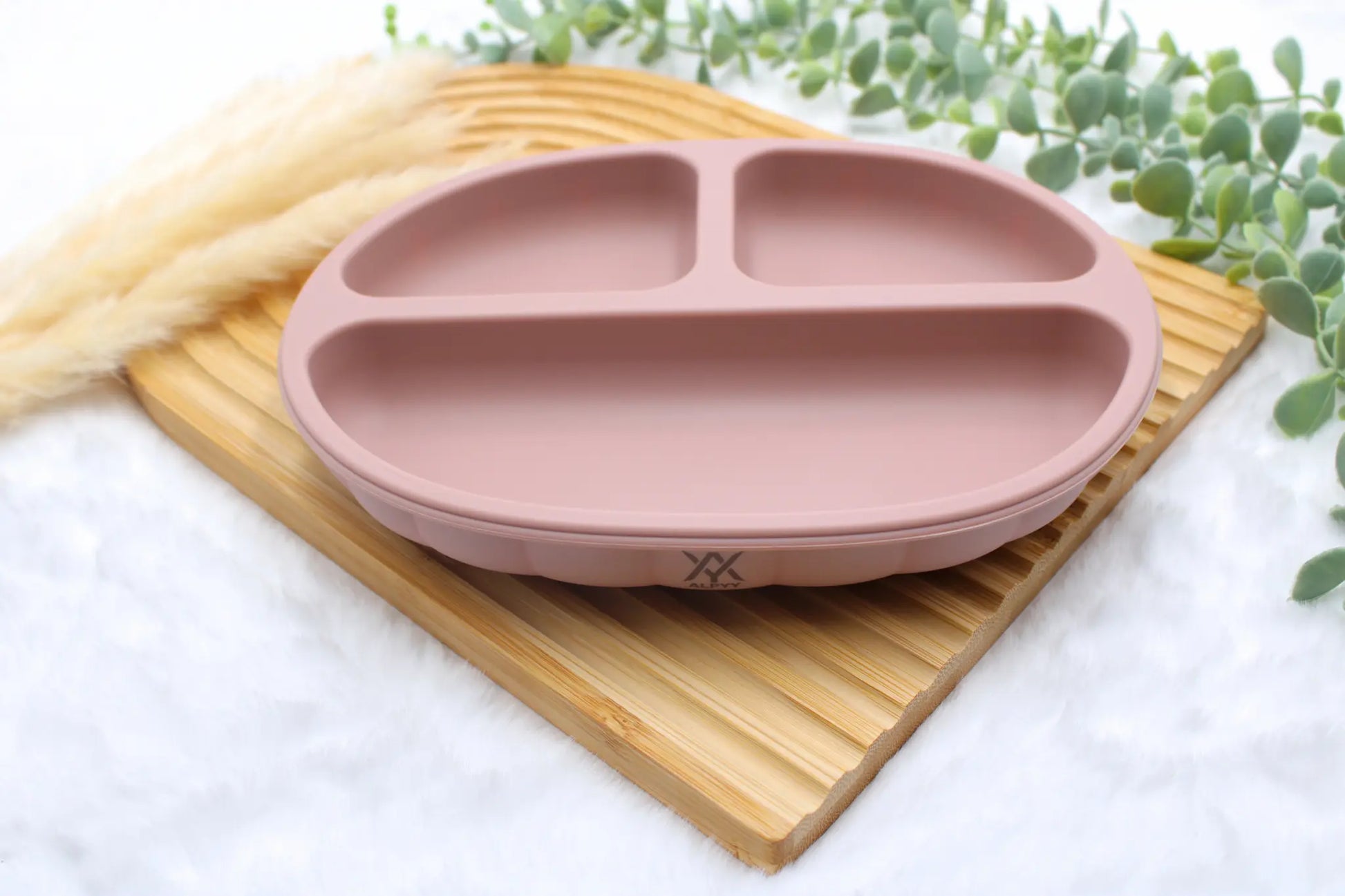 Silikon-Essteller-mit-saugnapf-rosa-für-kinder