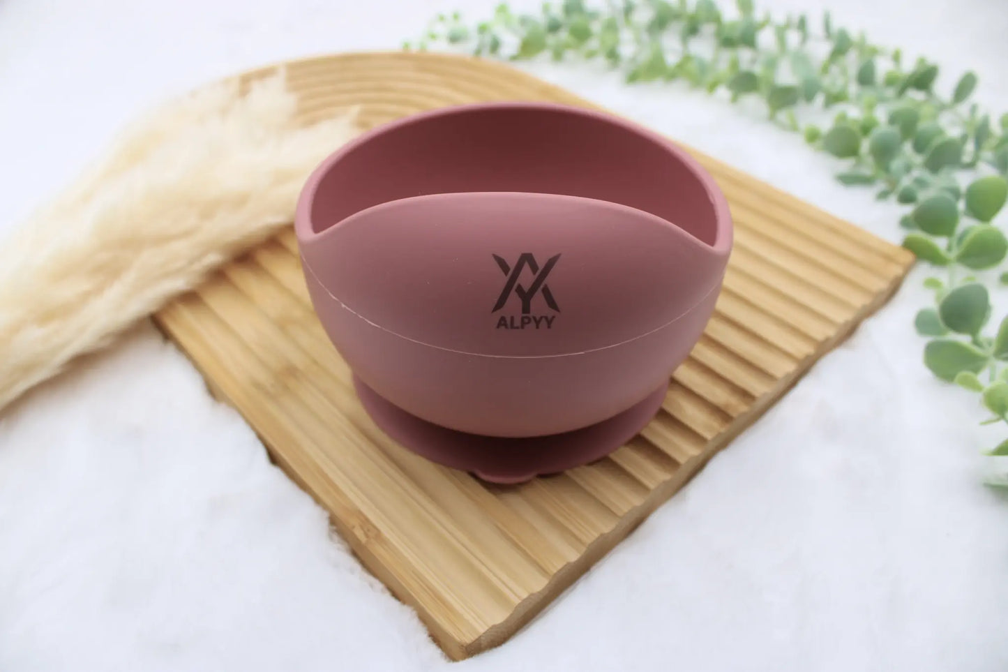 Kinder Bowl in Rot für Babys mit rutschfestem Boden