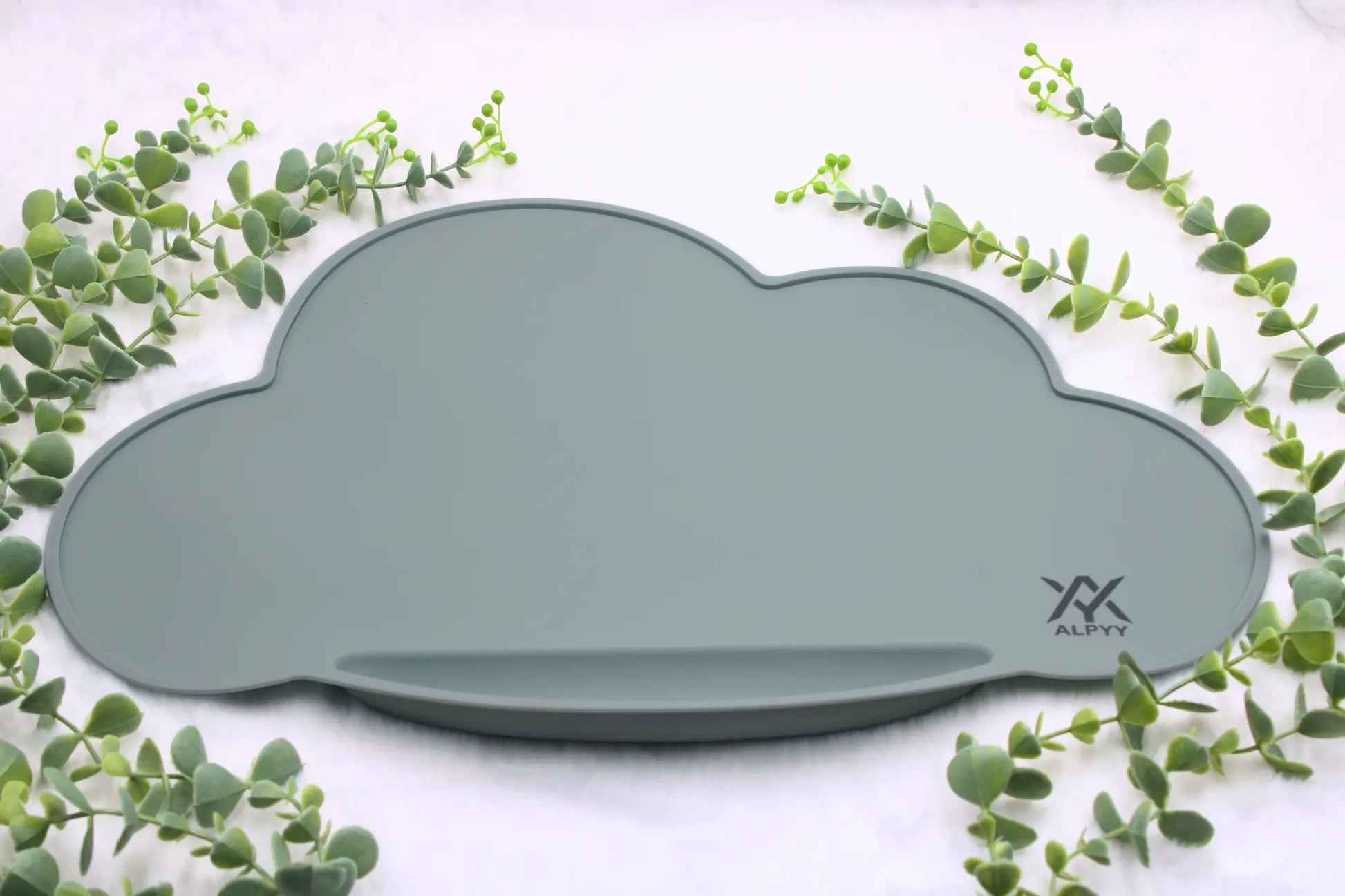 Blaues Kinder Tischset mit integriertem Auffangfach