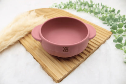 Rote Kinderschüssel Silikon BPA-frei und rutschfest