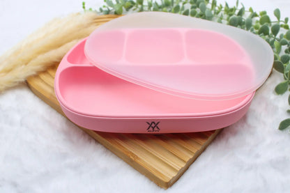 Teller für Kleinkinder in Pink aus hochwertigem Silikon
